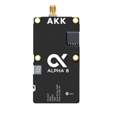 AKK 8W VTX Alpha8 Máy phát video không dây 80CH 5.8G 8W 5W 3W 1W Hỗ trợ nguồn Smart Audio