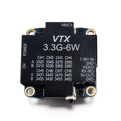 Máy phát và thu âm thanh video không dây 3.3Ghz 6W, truyền video 3.3G UAV FPV VTX cho máy bay không người lái RC