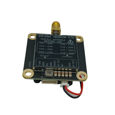 Máy phát video tương tự cho máy bay không người lái 2.2G 1.6W, VTX FPV 2.2Ghz, truyền video đường dài