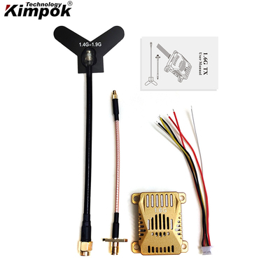 Máy phát video UAV tương tự 1.6G 3W 16CH 1.6Ghz FPV VTX Truyền video âm thanh cho máy bay không người lái