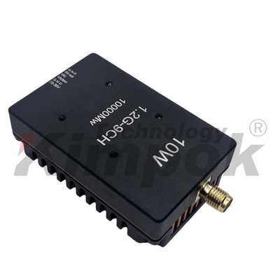 Máy phát video VTX không dây tầm xa 40km 1.2GHz 10W cho UAV, liên kết video FPV VTX 9CH